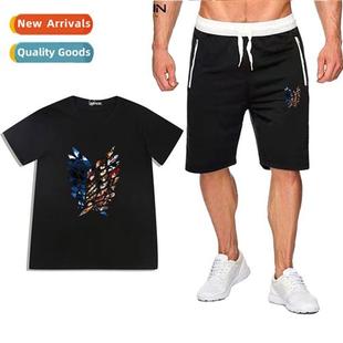 Cott Printed Short Sleeve Sho Attack Casual Tan