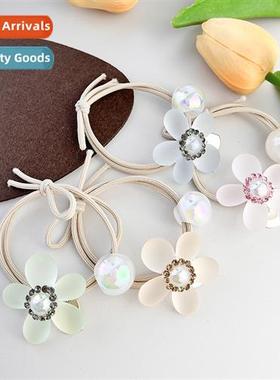 2023 new super fairy flower hair rope female pytail hair ban