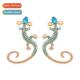 gecko drilling earrings exaggerated coating retro thin alloy