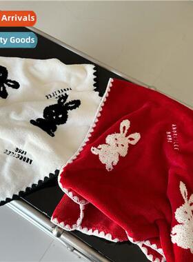 Cute bunny bath towel women home absorbent quick-drying bath