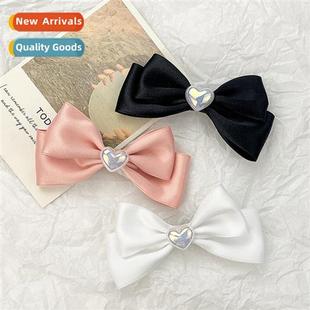 Love bow hair clips sweet girl side clip bangs clip top clip