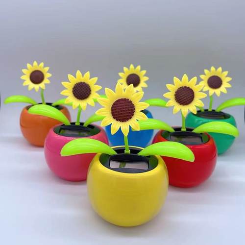 向日葵可爱太阳花摇摆动有趣摆件