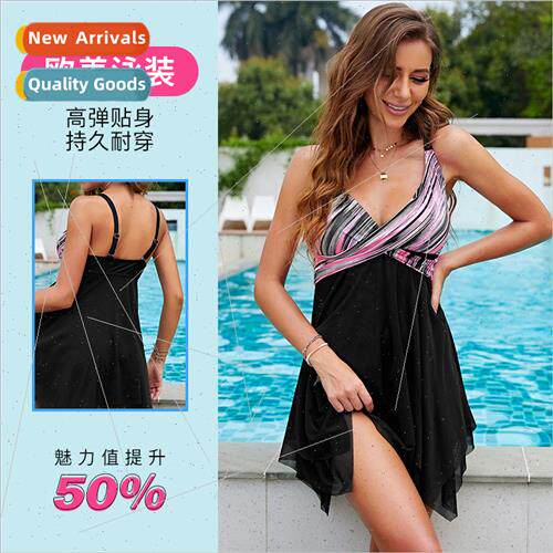 One-piece skirt swimsu female summer new Europe polka dot pr