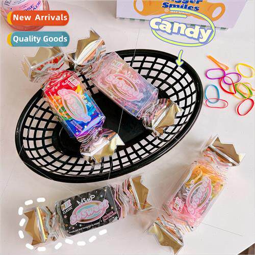 Sweet candy color disposable leather bhair tie hair does not