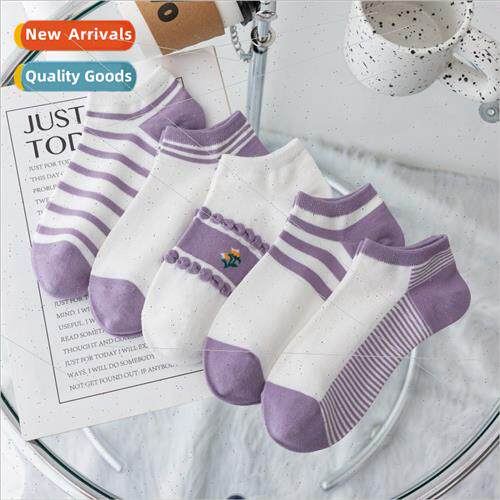 Socks female spring and summer short socks ins tide hundred