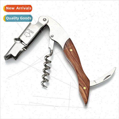 Wooden Handle Wine Opener Can Opener Multifunctional Wine Op