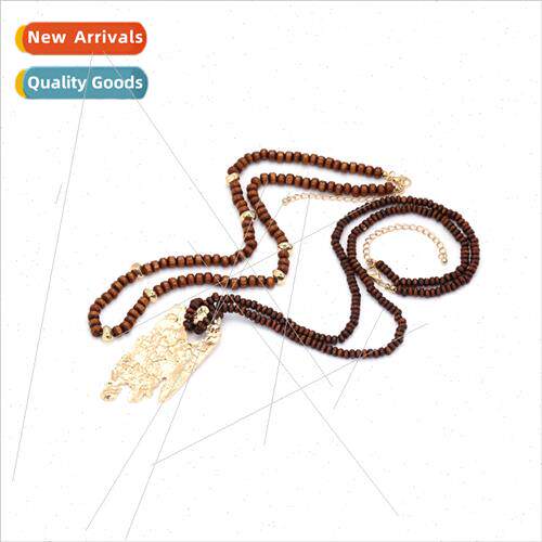 ZA fashion personaly vacation alloy multi-layer wooden beads