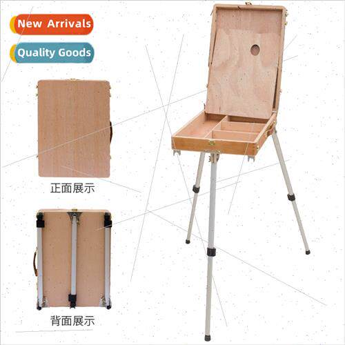 Portable Wooden Painting Box Handheld Sketching Aluminum All