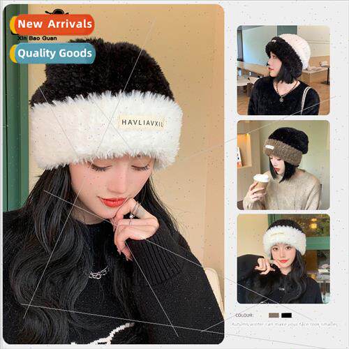 8364 new plush pile cap winter warm ear protection knted woo