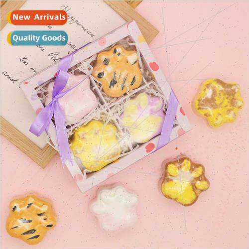 Cartoon animal paw shape bath salts Multi-bubble bath salts