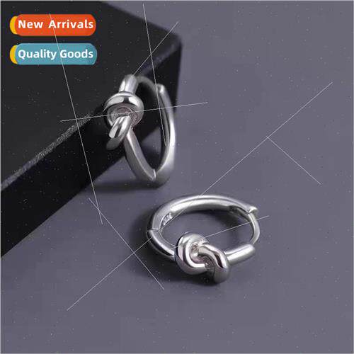 Koreaew knot earrings men nd hip-hop niche minimalist earrin