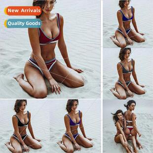 swimsu Color bikini sexy i2018A05 clashing