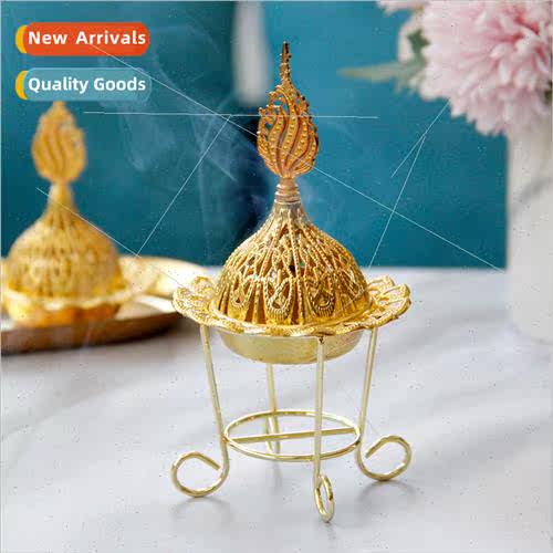 Cute xury Gold Metal Quad StIncense Burner Mini Small Festiv
