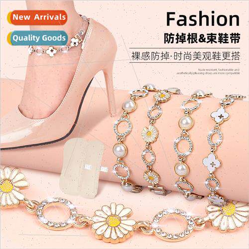 Clover daisy high-heeled boots a word binding laces adjustab