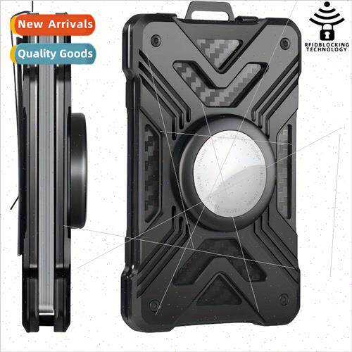 New Card Case airtag Men Tracker Protective Case Carbon Fibe