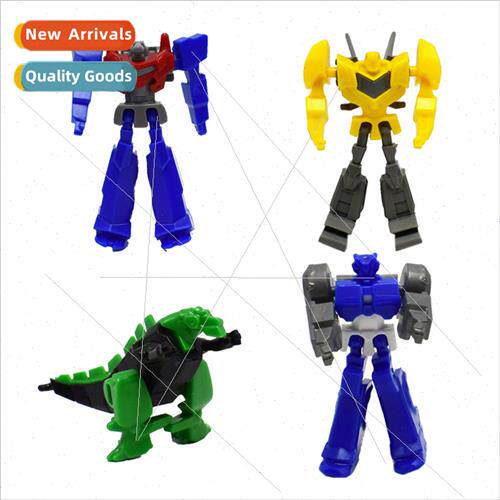 Mixed hair 4 mini assembled robots dinosaur building blocks