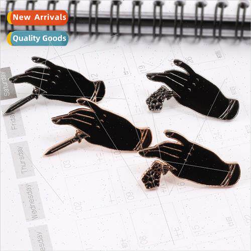 Dark series sword corsage black wch halloy brooch alternativ