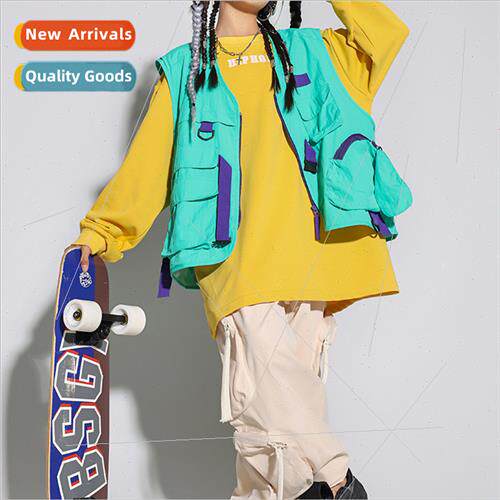 Childrens permance clothing set dance tide boy hip hop su hi