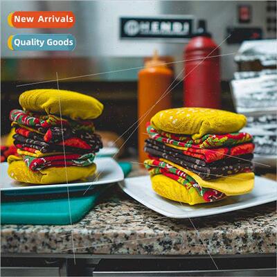 Hamburger socksHamburger cotton socks summer mid-calf fashio