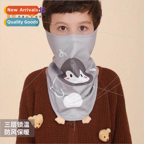 Winter new childrens scarf school windproof ear protection w