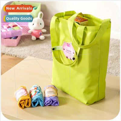 Cartoon folding portable shopping bag environmental protecti