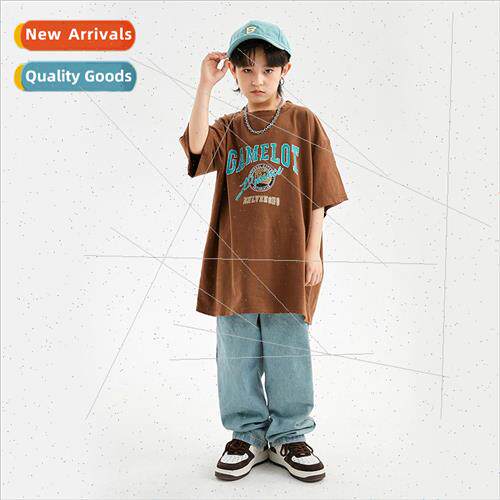 Children hiphop dance permance hip-hop summer loose T-shirt