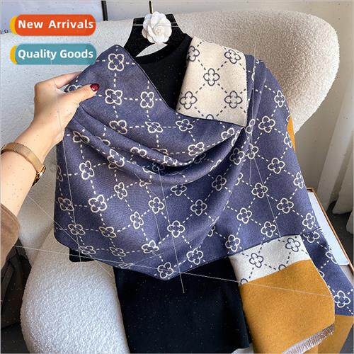 French imation cashmere scarf female fall winter in Europe U