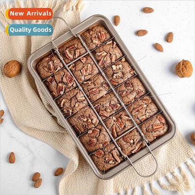 Solid Bottom Brownie Baking Pan Square Bread Nonstick Cake M