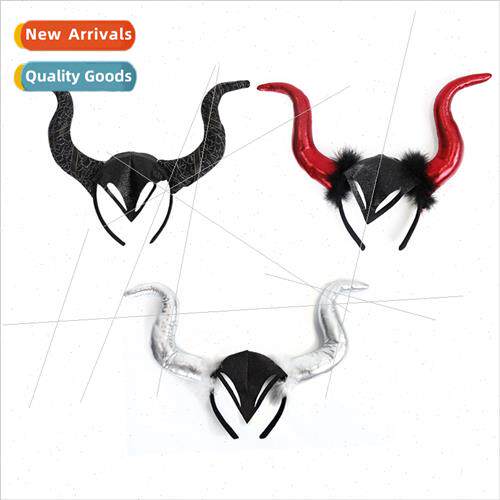 2023 new Europe Uned States Halloween cow horn hair bands  c