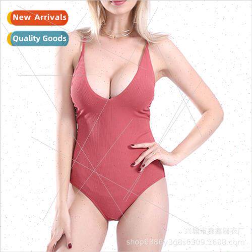 2021Europe new women one-piece triangle swimsu women multico