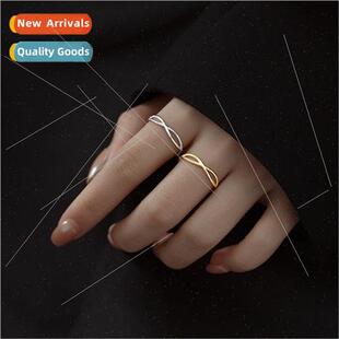 intertwined Korea open ring wave S925 fashion silver