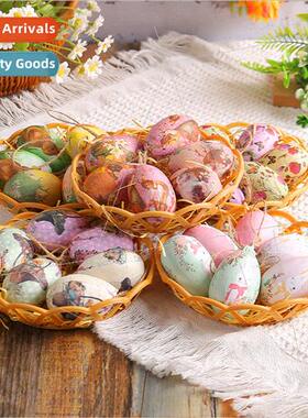 Easter Eggs Hanging Decoration Creative Weaving Basket Eggs