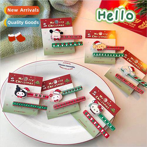 Cute cartoon Christmas animal combination hair clips girl he