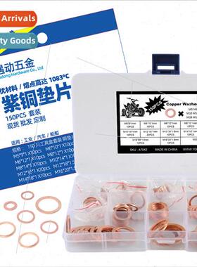 150pcs-M5-M20 Purple Copper Gasket Flat Washer Set Purple Co