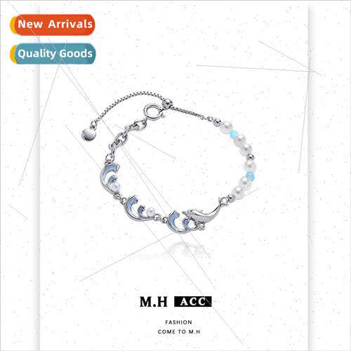 Dolphin pearl patchwork bracelet female spicy girl hundred w