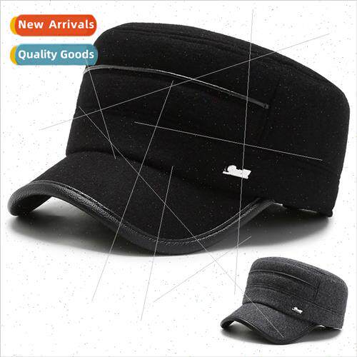 Winter new hat men middle-aged flat cap middle-aged dad cold