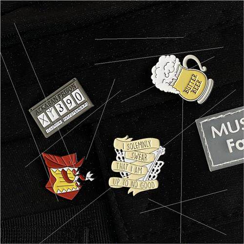 New creative life alloy brooches beer calendar glasses alpha