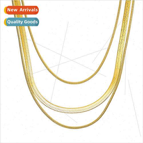 Triple Snake Chain Fashion Women Multi-Layers Blade Gold Sta