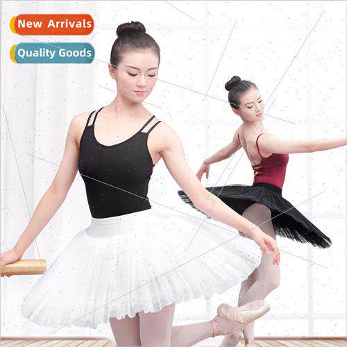 Ballet TUTU Skirt Adult Halter Women Black 7 Layer Hard Gauz