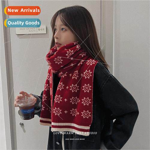 Winter men women Christmas gift red double-sided knted warm