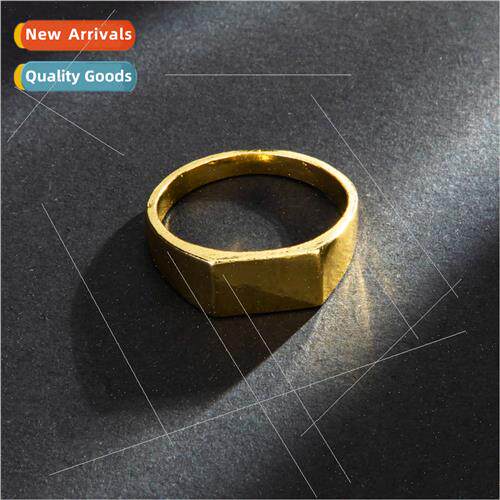 mple fashion glamorous glossy ring Gold silver black 3 color