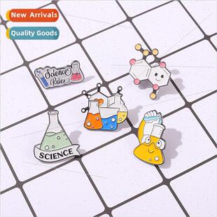 New chemical equation series alloy pin cartoon cute beaker t