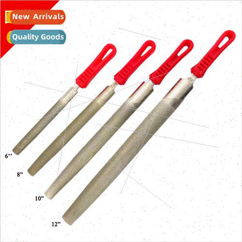 6 12 inch electroplated diamond file flat triangle round hal