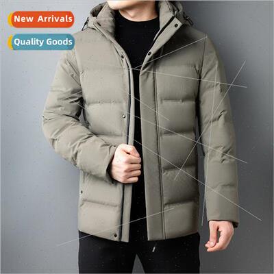 Down jacket hooded 2023 fall winter new men business leisure