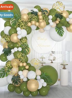 Vintage Green Latex Balloon Chain Set Sage Green Balloon Arc