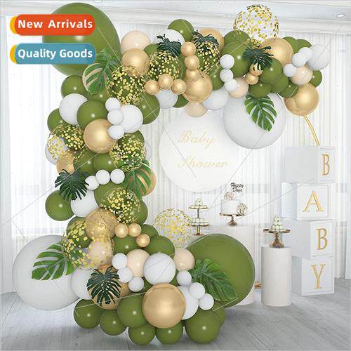 Vintage Green Latex Balloon Chain Set Sage Green Balloon Arc