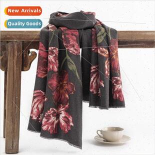 cashmere scarf female Printing commuter faux fashion pla new