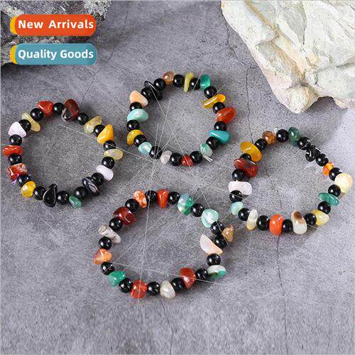 Europe new simple natural stone agate stone bracelet men wom