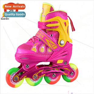flash adjustable childrens Full skates full cartoon rol soft