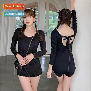 piece thin girls swimsu backless one sexy Womens gathered